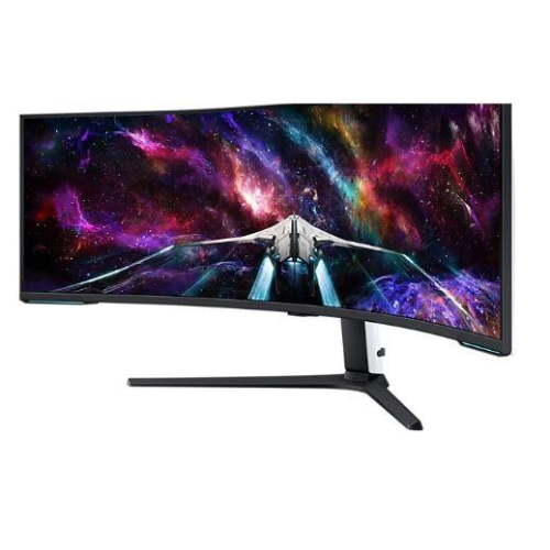Samsung Monitor 57 cali G95NC VA 7680x2160 DUHD 32:9 3xHDMI 1xDP 2xUSB 3.0 KVM 1ms 240Hz HAS Gaming zakrzywiony 3Yd2d-10