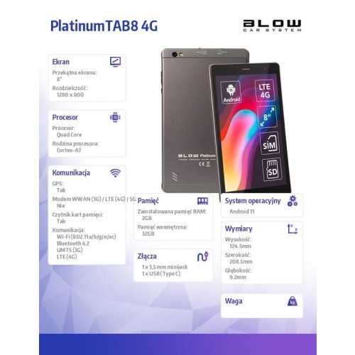 Tablet PlatinumTAB8 4G V3 -10161811