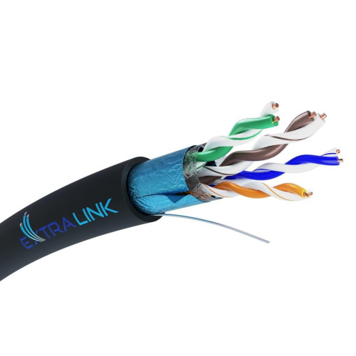 Kabel sieciowy CAT5E FTP(F/UTP) V2 zewnętrzny 100m skrętka -10162187