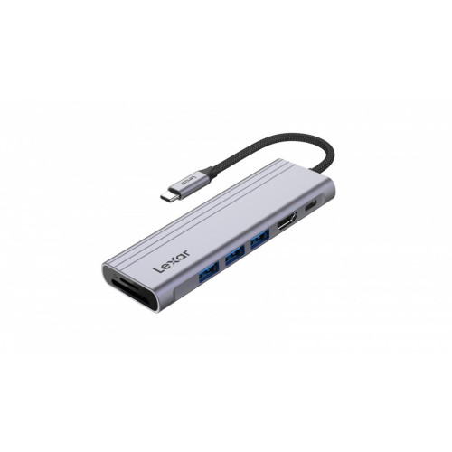 Hub 7-in-1 USB-C USB3.2 Gen1. Type-C, 3xUSB-A HDMI, SD, microSD slot. PD 100W -10162266