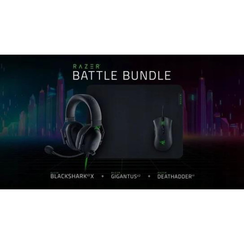 Zestaw Gamingowy Battle Bundle (Mysz DeathAdder V2 + Słuchawki Blackshark V2 X + Podkładka pod mysz Gigantus V2 M)-101