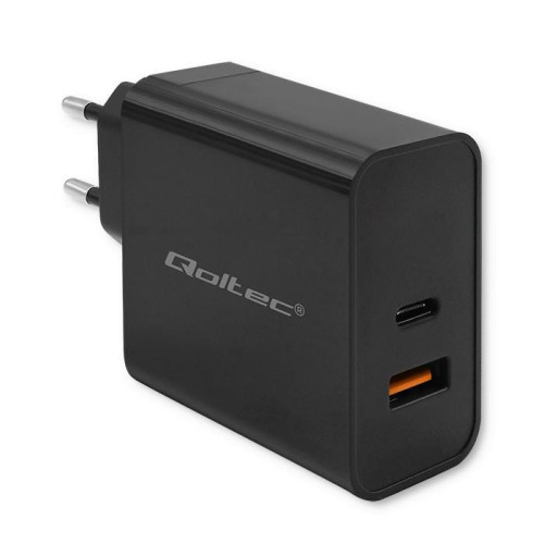Ładowarka Super Quick PD | 1xUSB-C | 1xUSB | 65W | 5-20V | 1.5-3.25A | Czarna -10163728