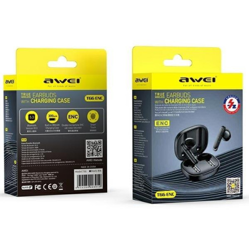 Słuchawki stereo Bluetooth T66 TWS Czarne-10163817