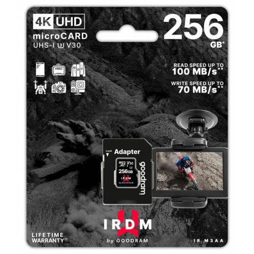 Karta microSD IRDM 256GB UHS-I U3 adapter -10164279