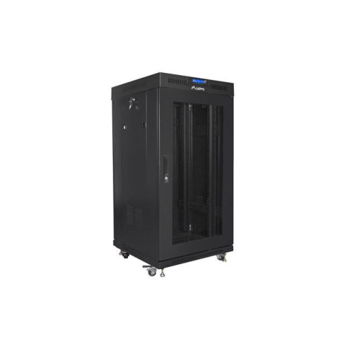 Szafa stojąca 19 cali 22U 600x600 drzwi perforowane LCD (Flat pack) V2 czarna-10164844