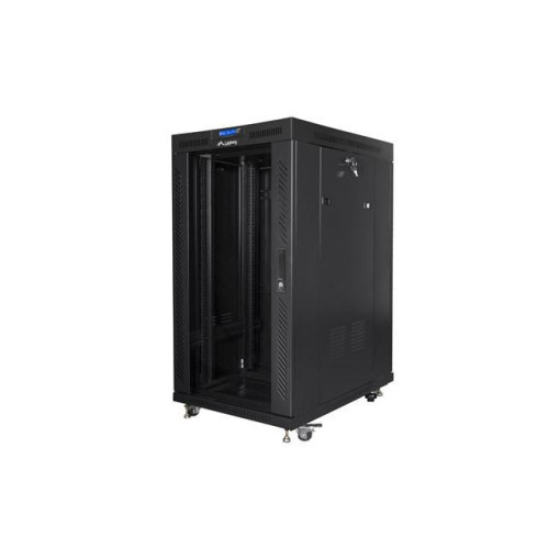 Szafa stojąca 19 cali 22U 800x1000 drzwi szklane LCD (flat pack) V2 czarna-10164851