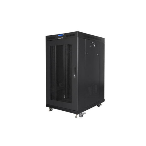 Szafa stojąca 19 cali 22U 800x1000 drzwi perforowane LCD (flat pack) V2 czarna-10164856