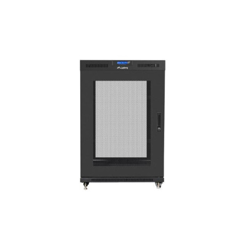 Szafa stojąca 19 cali 22U 800x1000 drzwi perforowane LCD (flat pack) V2 czarna-10164858