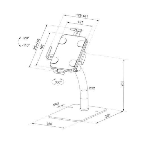 Uchwyt na tablet DS15-625BL1-10165411