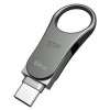 Pendrive Silicon Power Mobile C80 64GB Dual USB 3.1/Type-C Silver (SP064GBUC3C80V1S)-1031847