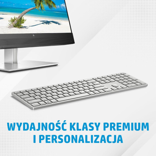 Klawiatura HP 970 Programmable Wireless Keyboard bezprzewodowa srebrna 3Z729AA-10318392