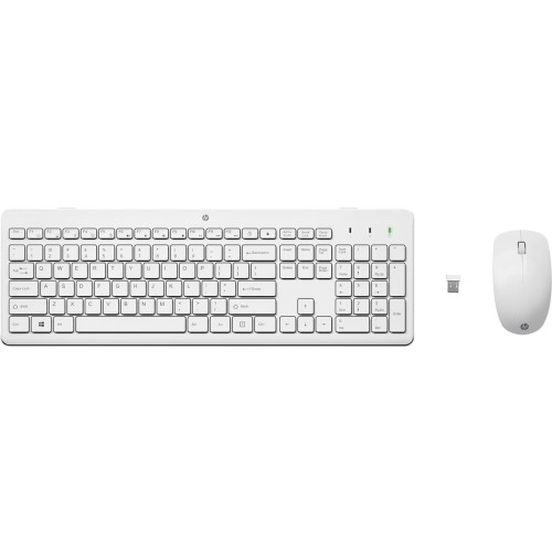 Zestaw klawiatura + mysz HP 230 Wireless Mouse and Keyboard Combo bezprzewodowe białe 3L1F0AA-10318453