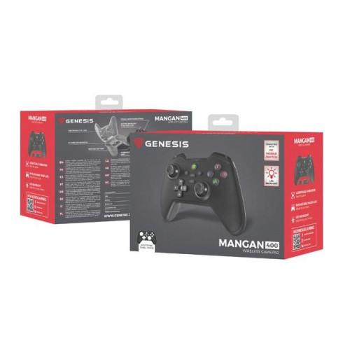 Gamepad Genesis Mangan 400 bezprzewodowy do PC/Switch/Mobile Czarny -10326877