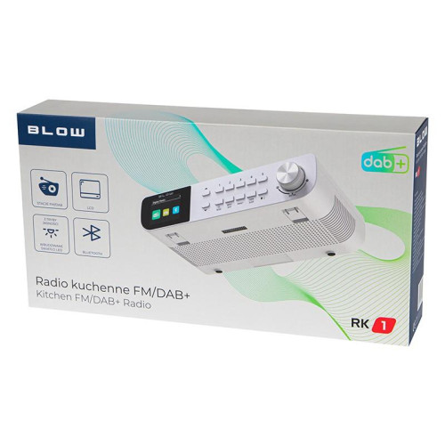 Radio kuchenne przenośne FM/DAB+ RK1 białe-10327764