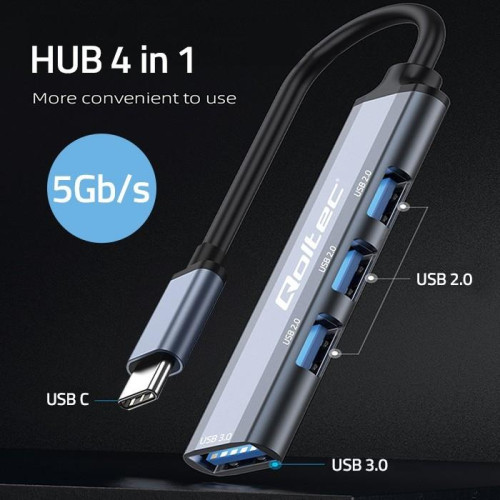 HUB adapter USB-C 3.1 4w1 | USB 3.0 | 3x USB 2.0 -10328040