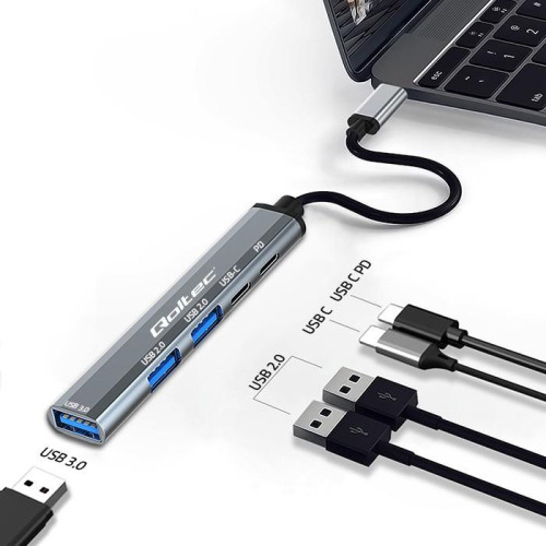 HUB adapter USB-C 3.1 5w1 | USB-C PD | USB-C | 2x USB 2.0 | USB 3.0 -10328063