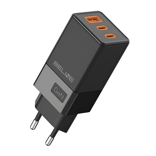 Ładowarka sieciowa 65W GaN 2xUSB-C+USB-A bez kabla Czarna -10329151
