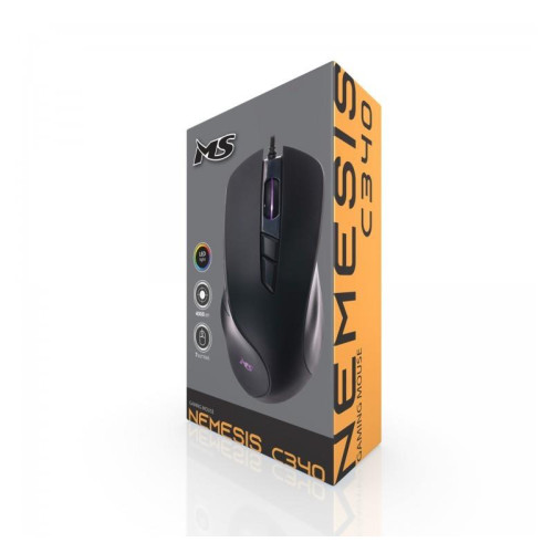 Mysz gamingowa przewodowa Nemesis C340 4000 DPI RGB LED programowalne przyciski czarna -10329681