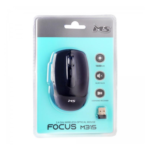 Mysz bezprzewodowa silent click Focus M315 1600 DPI czarna-10329734