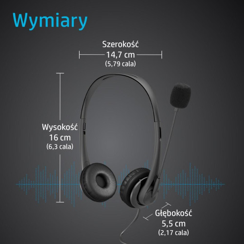 Słuchawki z mikrofonem HP Stereo 3.5mm Headset G2 przewodowe czarne 428H6AA-10352707