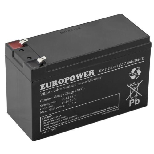 Akumulator AGM Europower | EP 7.2-12 12V / 7.2Ah-10382277