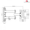 Uchwyt do telewizora 13-32 cale MC-740 30kg, max vesa 100x100-1042566