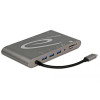 Replikator portów USB-C -> Mic, Audio, HDMI, LAN, 3x USB 3.0 + zasilanie Szary -1043769