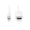 Kabel adapter Displayport 1.2 4K 60Hz UHD Typ miniDP/HDMI A M/M biały 2m-1044384
