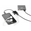 Kabel rozdzielacz USB 3.1 Typ C Gen.2 SuperSpeed+ 10Gbps Mini Jack 3.5mm + Typ USB C 20cm czarny-1048111