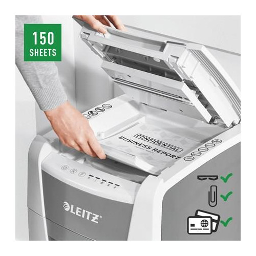 Leitz Niszczarka IQ AutoFeed 150, P4, 150 kartek, 44 l kosz-10400295