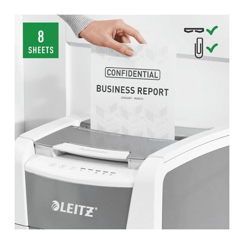 Leitz Niszczarka IQ AutoFeed 150, P4, 150 kartek, 44 l kosz-10400296