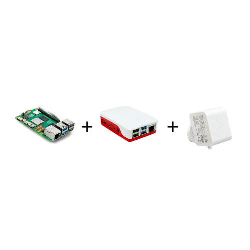 Raspberry Pi 5 8GB + Obudowa do Pi 5 Czerwono/biała + Zasilacz 27W USB-C-10441251