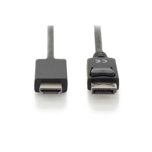 Kabel adapter DisplayPort 1.2 z zatrzaskiem 4K 60Hz UHD Typ DP/HDMI A M/M czarny 3m-1044382