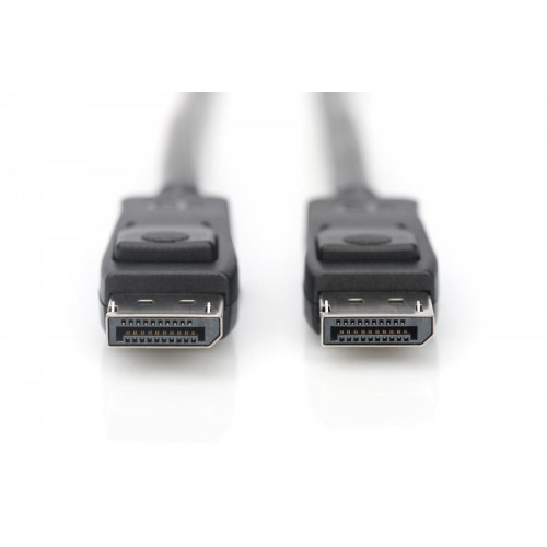 Kabel połączeniowy DisplayPort z zatrzaskami 8K 30Hz UHD Typ DP/DP M/M 1m czarny-1045319