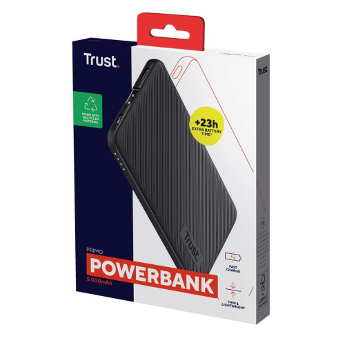 Powerbank TRUST Primo Ultra Thin Eco 5000mAh Black-10482366