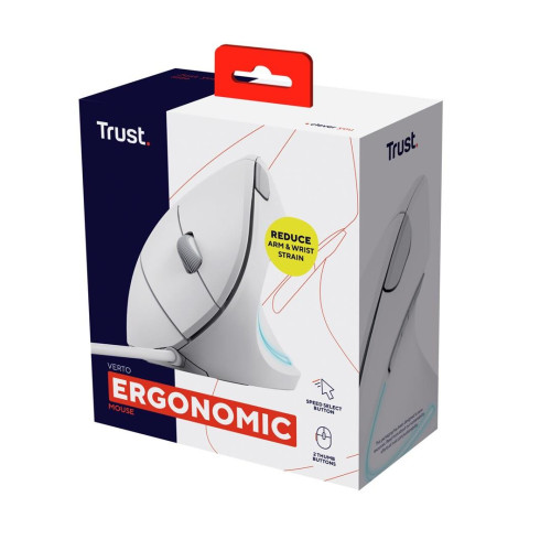 Mysz TRUST Verto ERGO vertical ergonomic White-10485237