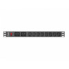 Listwa zasilająca Rack PDU 19 cali 1U 16A 2X C19 8X IEC C13 -1050107