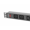 Listwa zasilająca Rack PDU 19 cali 1U 16A 2X C19 8X IEC C13 -1050108