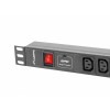 Listwa zasilająca Rack PDU 19 cali 1U 16A 8X IEC C13 2M Czarna -1050116