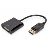 Kabel adapter Displayport z zatrzaskiem 1080p 60Hz FHD Typ DP/DVI-I (24+5) M/Ż czarny 0,15m-10543573