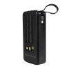 Powerbank 20000 mAh z wbudowanym kablem USB-C / Lightning / Micro USB + USB-A Czarny-10547384