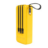 Powerbank 20000 mAh z wbudowanym kablem USB-C / Lightning / Micro USB + USB-A Żółty-10547399