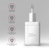 ACU-PQ20W Ładowarka sieciowa 20W QC3.0/AFC/FCP + PD type-C Biała-10548482