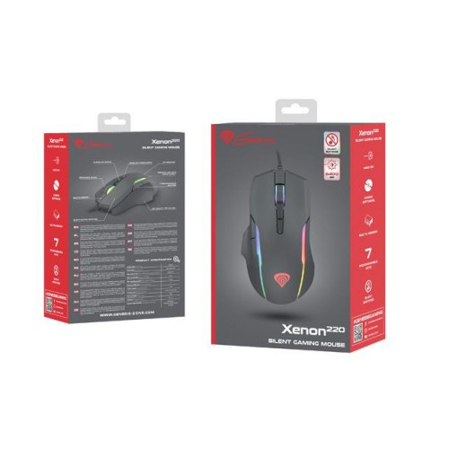 Mysz Genesis Xenon 220 dla graczy 6400 DPI podświetlenie RGB -1050669