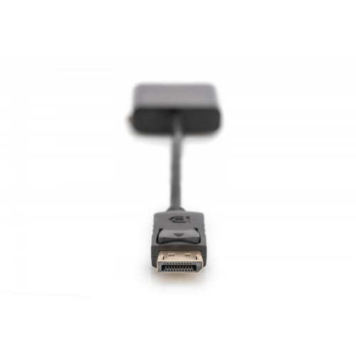 Kabel adapter Displayport z zatrzaskiem 1080p 60Hz FHD Typ DP/DVI-I (24+5) M/Ż czarny 0,15m-10543576