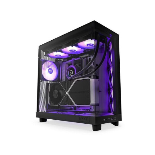 Obudowa H6 Flow RGB z oknem Czarna