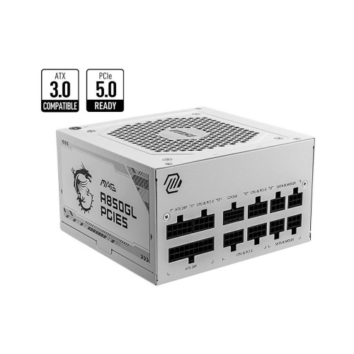 Zasilacz modularny MAG A850GL PCIE5 850W 80PLUS GOLD biały-10548612
