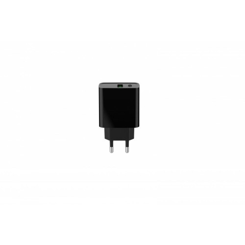 Ładowarka PowerDelivery USB-A USB-C 20W Czarna-10549240
