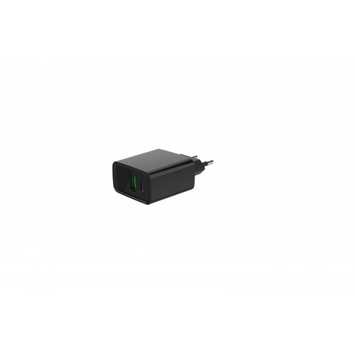 Ładowarka PowerDelivery USB-A USB-C 20W Czarna-10549246