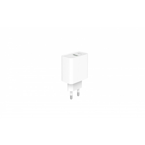 Ładowarka PowerDelivery USB-A USB-C 20W Biała